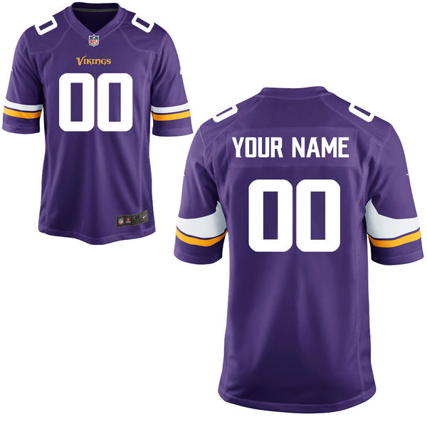 Nike Minnesota Vikings Customized Purple Stitched Youth NFL Jersey